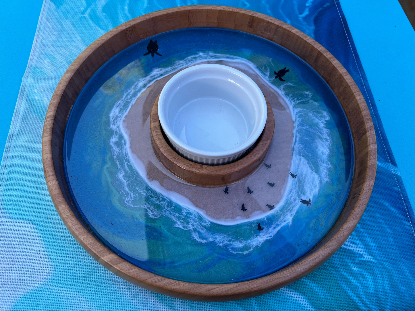 Turtle Hatchlings Chip and Dip Bowl
