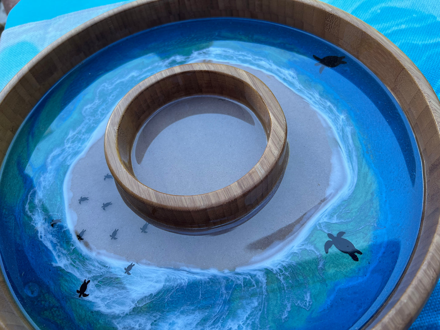 Turtle Hatchlings Chip and Dip Bowl