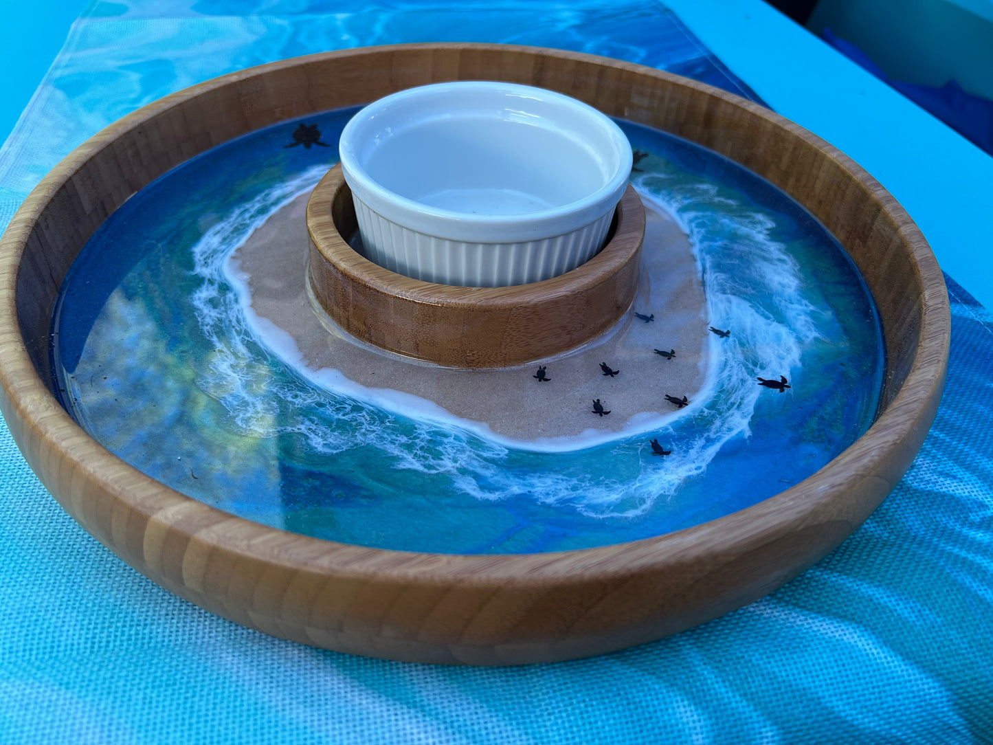 Turtle Hatchlings Chip and Dip Bowl