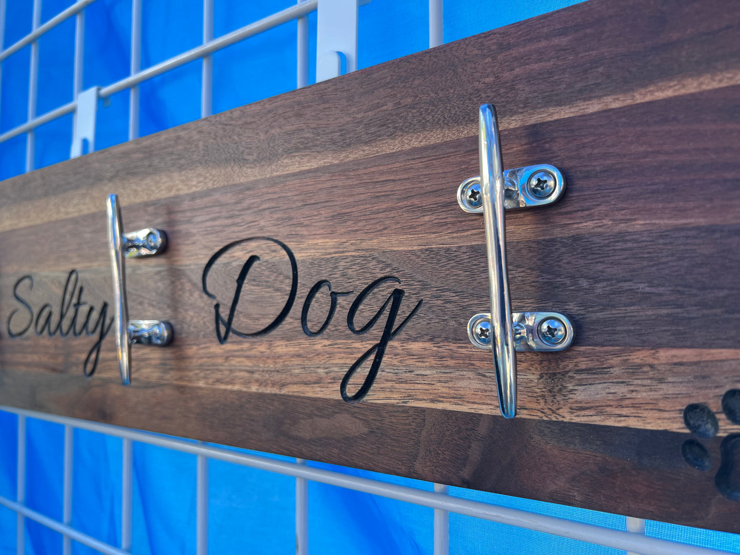 Salty Dog Walnut Leash Rack